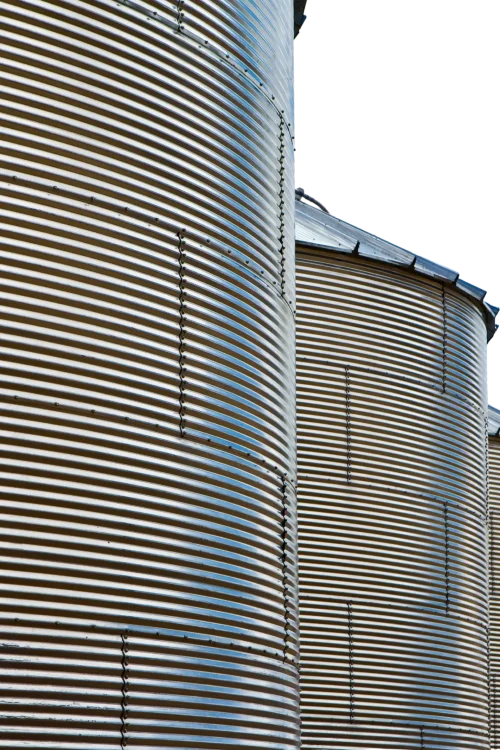 Row of Grain Silos - Editado